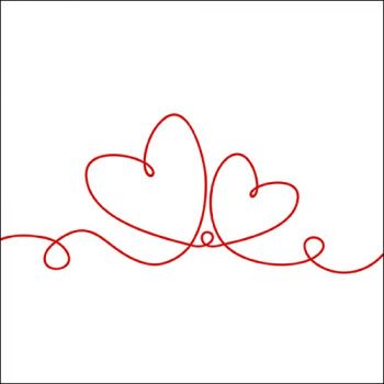 Tovaglioli Ambiente Line Of Love Red 33 x 33 cm