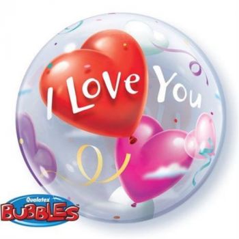 Pallone bubbles i love you 56 cm