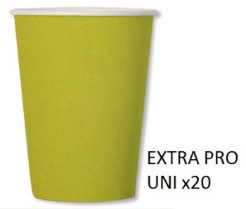 20 Bicchieri compostabili verde lime 250 cc