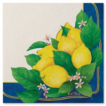 20 Tovaglioli 3v Limoni 33 X 33 Cm