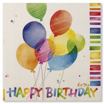 20 Tovaglioli 3v Happy Birthday 33 X 33 Cm