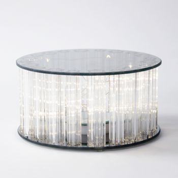 Alzata Kristal Fume Led D 15 X 10 Cm