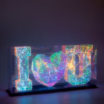 Scritta Led I Love You 25 Cm In Box 54 X 14 X 28