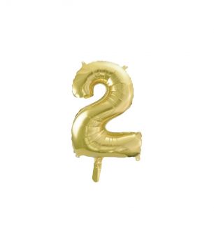 Pallone Mylar N 2 Champagne con valvola 14 Pollici 35 Cm