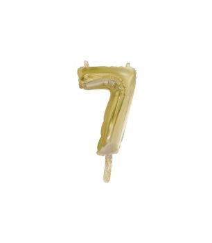 Pallone Mylar N 7 Champagne con valvola 14 Pollici 35 Cm