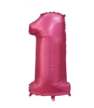 Pallone Mylar N 1 Velvet Pomegranat 40 Pollici 101 Cm