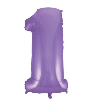 Pallone Mylar N 1 Velvet Lilac 40 Pollici 101 Cm