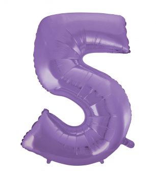 Pallone Mylar N 5 Velvet Lilac 40 Pollici 101 Cm