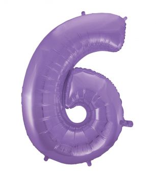 Pallone Mylar N 6 Velvet Lilac 40 Pollici 101 Cm