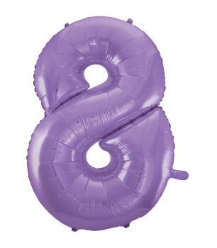 Pallone Mylar N 8 Velvet Lilac 40 Pollici 101 Cm