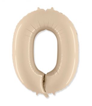 Pallone Mylar N 0 Crema 40 Pollici 101 Cm