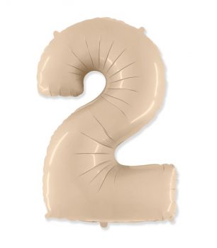 Pallone Mylar N 2 Crema 40 Pollici 101 Cm