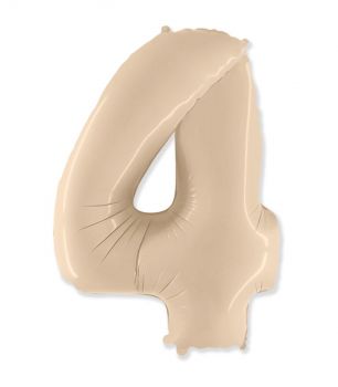 Pallone Mylar N 4 Crema 40 Pollici 101 Cm