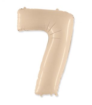 Pallone Mylar N 7 Crema 40 Pollici 101 Cm