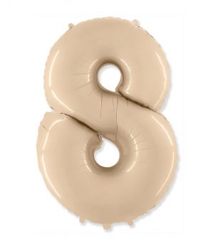 Pallone Mylar N 8 Crema 40 Pollici 101 Cm