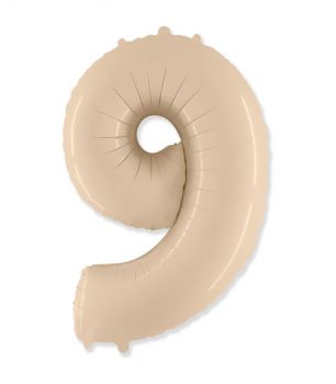 Pallone Mylar N 9 Crema 40 Pollici 101 Cm