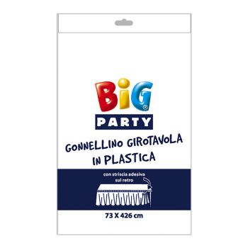 Gonnellino Girotavola in Plastica Bianco