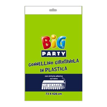 Gonnellino Girotavola in Plastica 73 x 423 cm Verde Acido