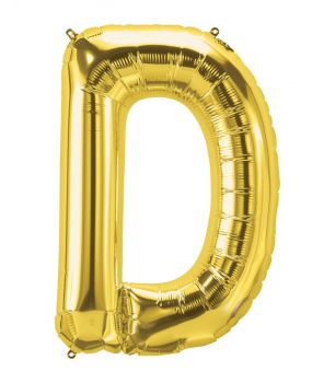 Pallone Mylar Lettera D Oro 40 Pollici 101 Cm