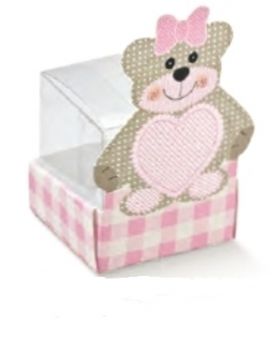 Scatola Cestello Ted Bear Rosa 