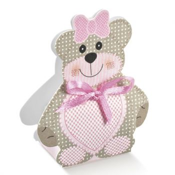 Portaconfetti Orsetto Teddy Bear Rosa 