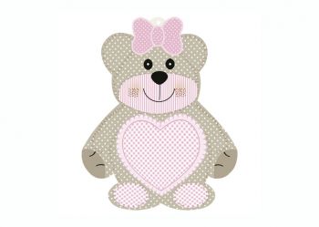 Sagoma Orsetto Ted Bear Rosa 270 x 335 mm 