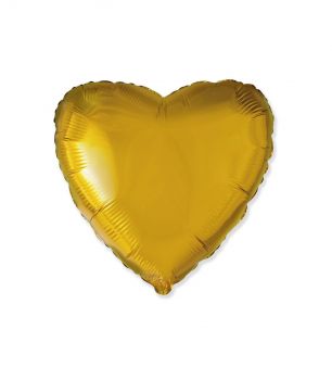 Pallone Mylar Cuore Oro 18 Pollici 46 Cm