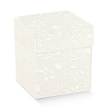 Pieghevole Con Coperchio Harmony Bianco 12 X 12 X 9 cm