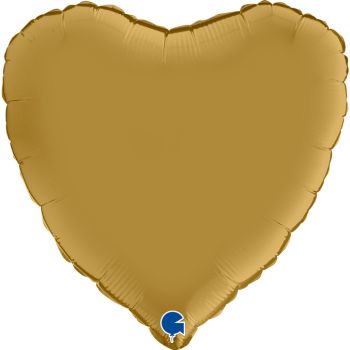 Pallone mylar cuore 46 cm oro satin