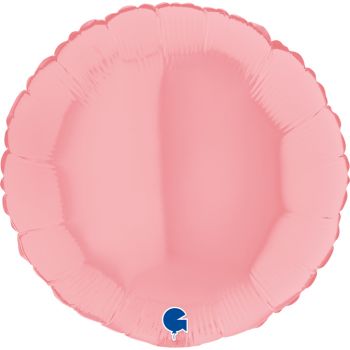 Pallone mylar tondo 46 cm rosa matto