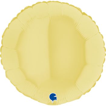 Pallone mylar tondo 46 cm giallo matto