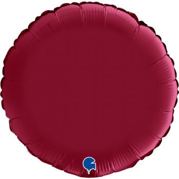 Pallone mylar tondo 46 cm rosso ciliegia satin