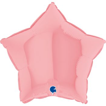 Pallone mylar stella 46 cm rosa matto