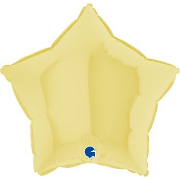 Pallone mylar stella 46 cm giallo matto