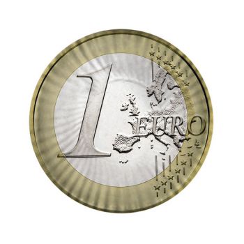 10 Piatti Moneta 1 Euro 24 cm