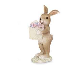 Coniglietto con cestino fiori 14 cm