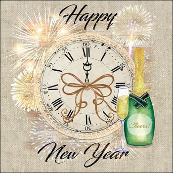 20 Tovaglioli Ambiente 33 x 33 Happy New Year