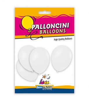 100 Palloncini Pastello 10"- Bianco 26 Cm