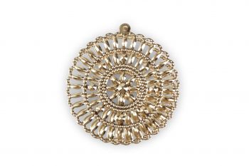 Ornamento 3d Mandala Con Filigrana Oro 5.5 Cm