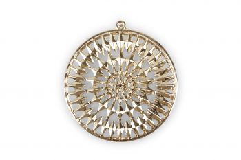 Ornamento 3d Mandala Effetto Kristal Oro 5.9 Cm