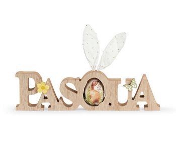 Scritta Pasqua Legno 300 x 210 mm