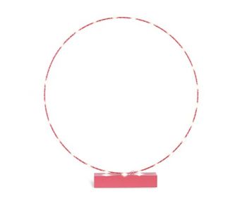 Cerchio rosa su base con led 55 x 60 cm