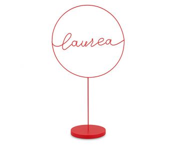 Cerchio laurea rosso con base 40 x 72 cm