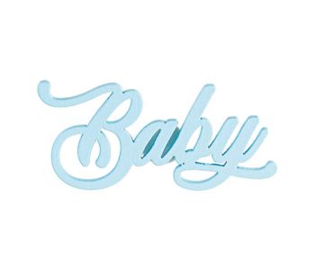 Scritta Baby Azzurra Con Adesivo 55 X 26 Mm