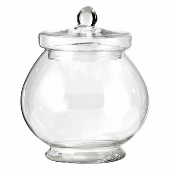 Contenitore Palla Con Coperchio In Vetro 21 x 22 Cm