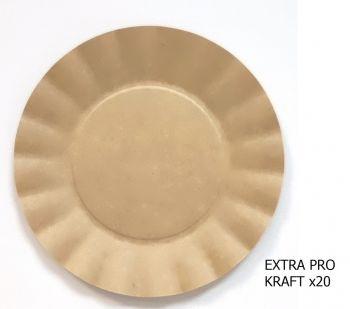 20 Piatti piccoli compostabili kraft 21 cm