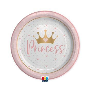 8 Piatti princess crown 24 cm