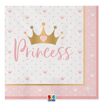 20 Tovaglioli princess crown 33 x 33 cm