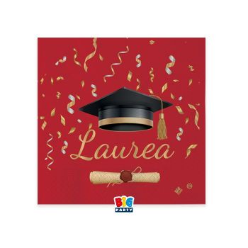 20 Tovaglioli laurea glamour 25 x 25 cm