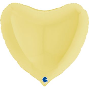 Pallone mylar cuore 91 cm giallo matto